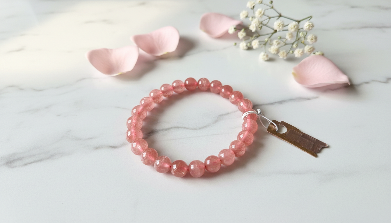 8mm Strawberry Quartz 8mm 士多啤梨晶