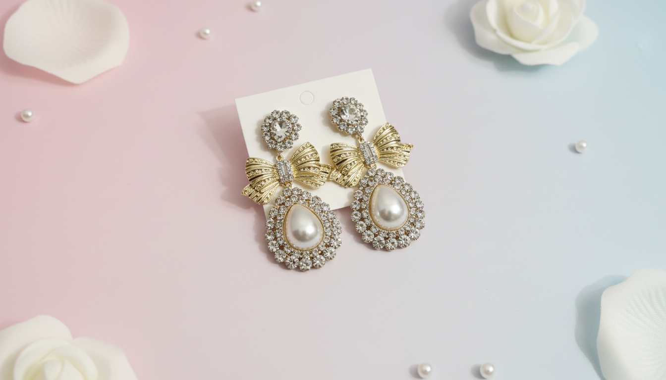✨ The Party Queen Has Arrived! Dazzling Retro Bow Pearl Earrings to Captivate the Room ✨