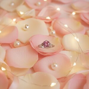 Pink Flower-Shaped Ring 粉色花形戒指