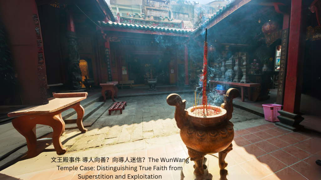 文王殿事件 導人向善？向導人迷信？The WunWang Temple Case: Distinguishing True Faith from Superstition and Exploitation